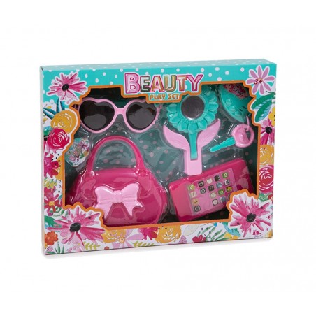 VARIOS Game set bag glasses movul mirror keys ASSORTED COLORS 24,50X31,50X5,50 16317