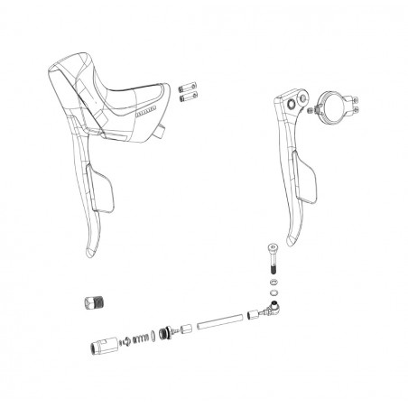 kit leva de freno y cambio maneta izquierda disco sram apex etap axs