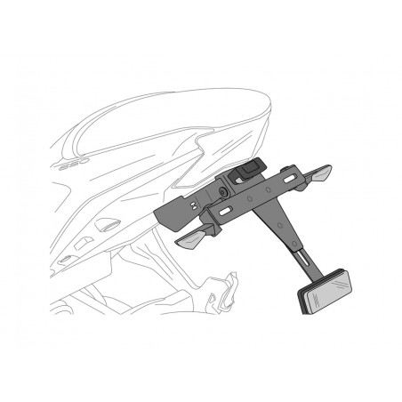 license plate holder support