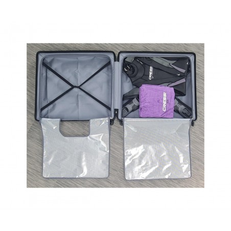 CRESSI Maleta rigida con ruedas MONOFIN BIFINS 78X70X23CM BUB 926010