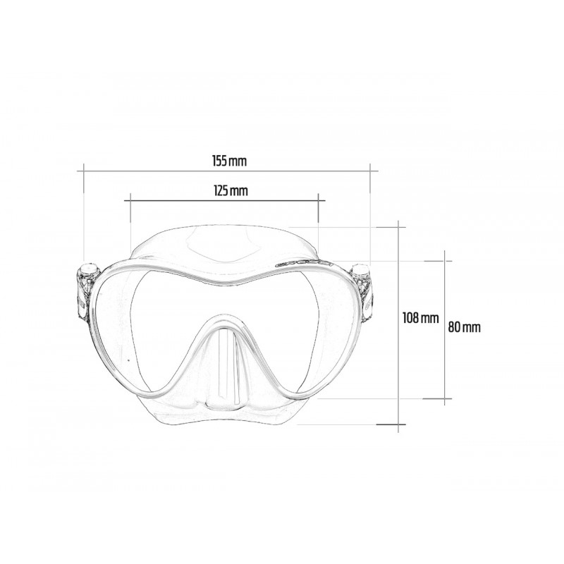 CRESSI Mascara gafas buceo F1 ULTRAVISION ADN 282150