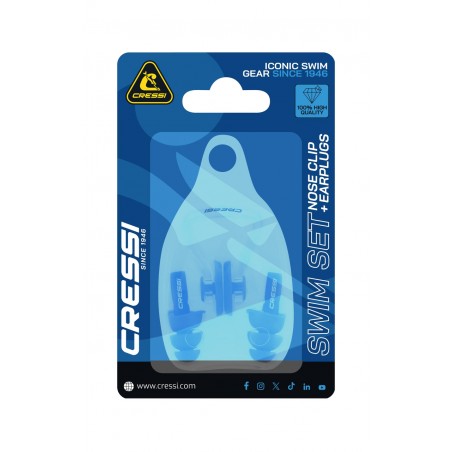 CRESSI Kit de pinza nasal con tapones para oídos AQUA FDF 204050VAR
