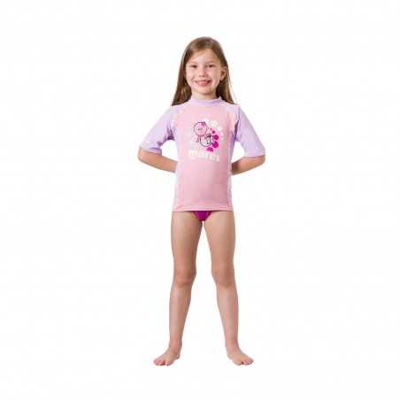 camiseta entallada proteccion sol manga larga niña rash guard