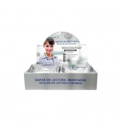 UMAY Prescription reading glasses with central magnet closure 07138