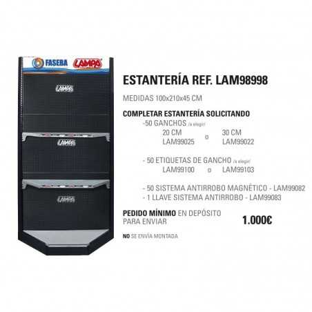 LAMPA Expositor estantería rinconera 210X100X45 CM LAM98998