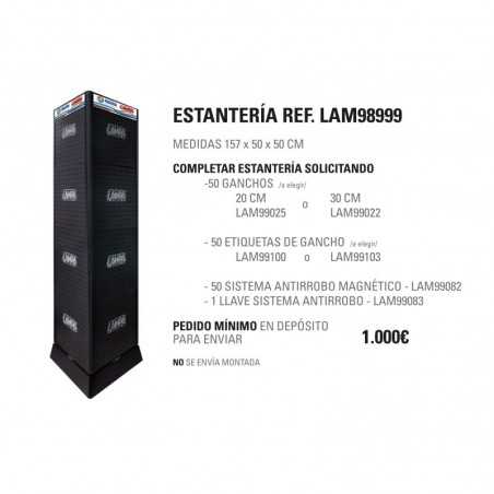 LAMPA SWIVEL DISPLAY 157X50X50 CM 157X50X50 CM LAM98999