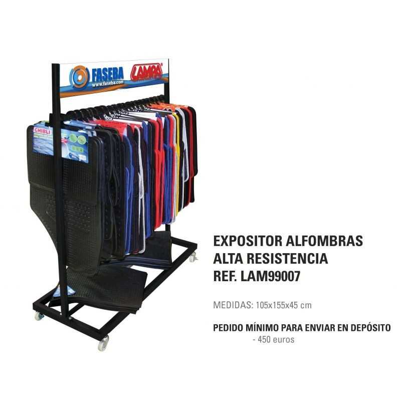 LAMPA Expositor alta resistencia para 30 alfombrillas de coche 105X155X45 CM LAM99007