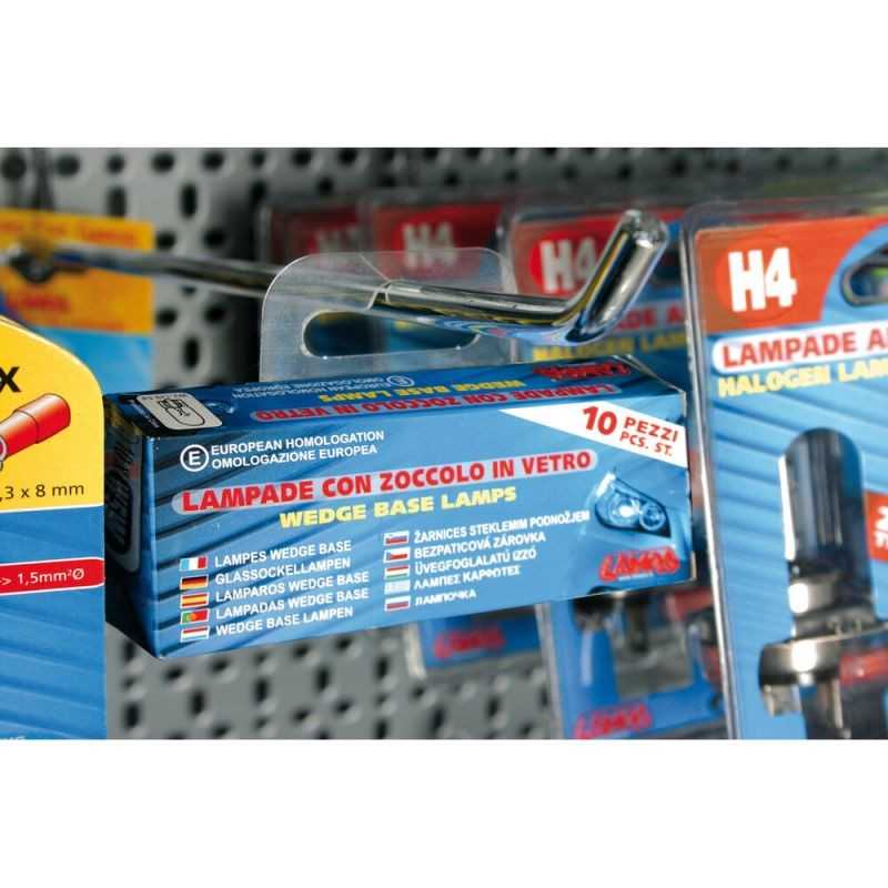 LAMPA Kit 100 perchas adhesivas plástico para expositor LAM99096