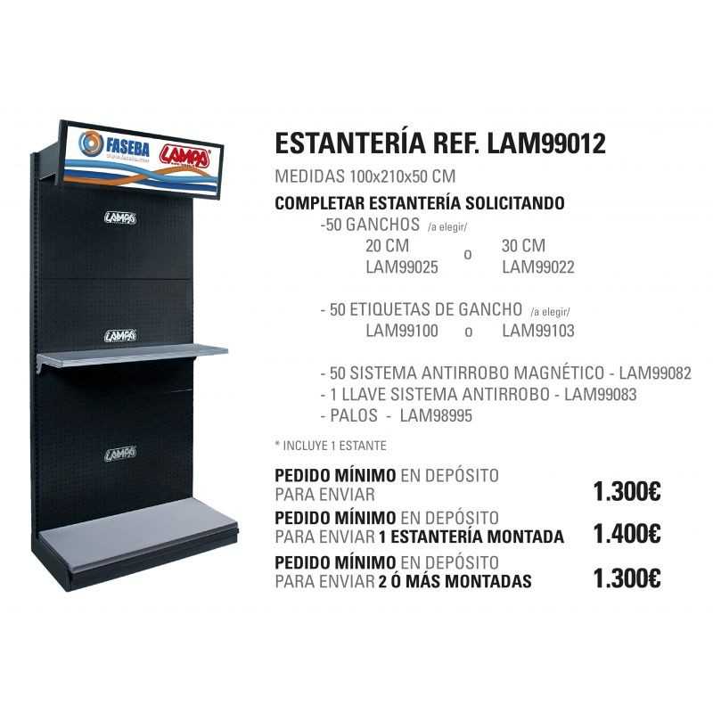 LAMPA Expositor estantería grande cabecera saliente 210X100X50 CM LAM99012