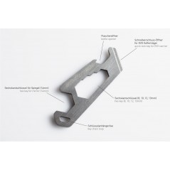 SW-MOTECH Llavero multiherramienta de acero inoxidable WERGIV02210000