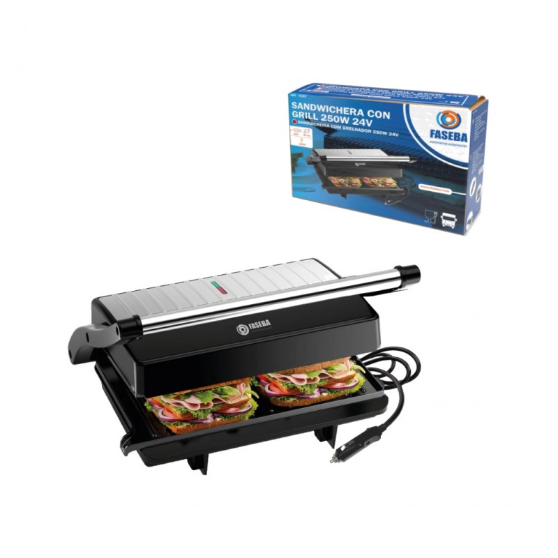 FASEBA Sandwichera eléctrica con grill 250W 24V 15357