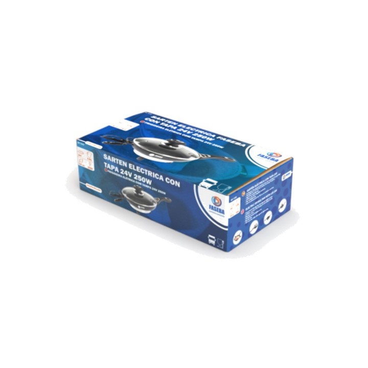 FASEBA Sartén eléctrica con tapa 24V 250W 20CM X 4 CM 15359